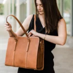 Stylish Vegan Leather Laptop Crossbody for Women